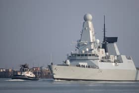 Royal Navy Type 45 destroyer HMS Diamond, which has been deployed in the Red Sea in recent months to deter attacks from Iranian-backed Houthi rebels on merchant ships. Andrew Matthews/PA Wire