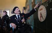 Normandy veteran George Chandler, 99, poses for a photograph in the Map room at Southwick House, during an event hosted by the Spirit of Normandy Trust and D-Day Revisited at Southwick House, the nerve centre of D-Day operations 80 years ago
