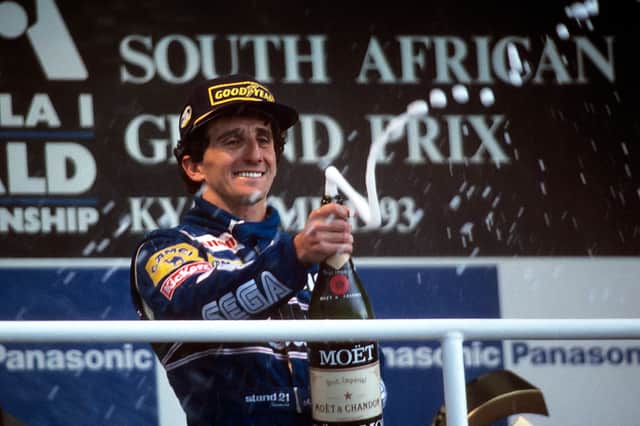 French F1 driver and team owner Alain Prost won four Formula One World Drivers' Champion between 1987 until 2001, winning a then-record 51 races. He's worth around $100 million.