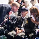 The Prince of Wales meets D-Day veterans after the UK's national commemorative event for the 80th anniversary of D-Day on Southsea Common. Photo: Leon Neal/PA Wire