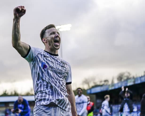 Lee Evans played four games for Pompey last season