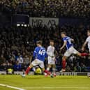 The moment promotion and the title was sealed as Conor Shaughnessy scores against Barnsley. (Jason Brown/ProSportsImages)