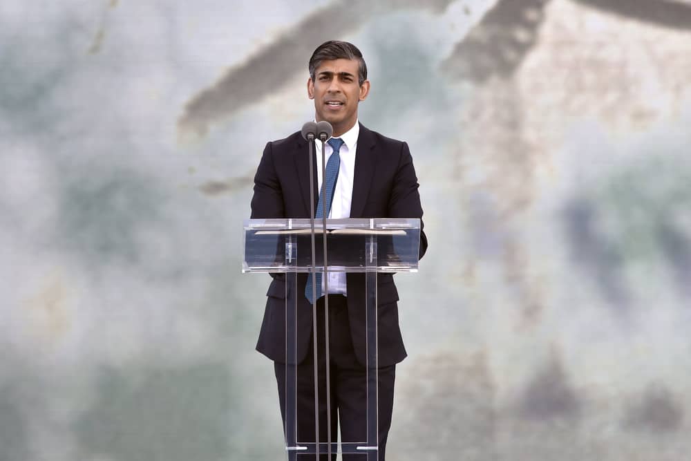 Prime minister Rishi Sunak has apologised after missing the D-Day ceremony in Normandy yesterday. He attended the events in Portsmouth on Wednesday at Southsea Common. Picture: Sarah Standing (050624-3748)