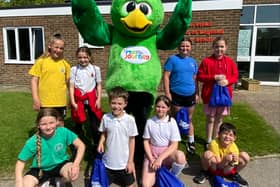 Pupils at Alverstoke Church of England Junior School have been awarded Platinum by the national body Modeshift STARS. 
Pictured: The travel team 