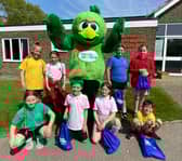 Pupils at Alverstoke Church of England Junior School have been awarded Platinum by the national body Modeshift STARS. 
Pictured: The travel team 