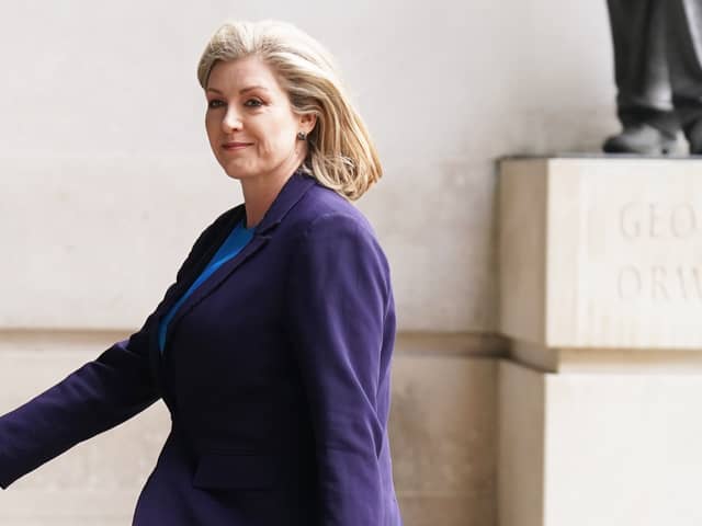 Commons Leader Penny Mordaunt said Rishi Sunak not staying for a D-Day event was "completely wrong", as the fallout of his decision continues. The Portsmouth North candidate took part in a BBC Election Debate on June 7. Picture: Stefan Rousseau/PA Wire 