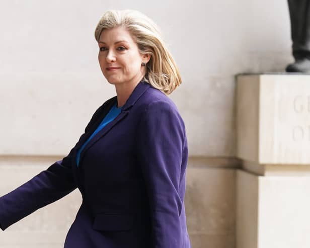 Commons Leader Penny Mordaunt said Rishi Sunak not staying for a D-Day event was "completely wrong", as the fallout of his decision continues. The Portsmouth North candidate took part in a BBC Election Debate on June 7. Picture: Stefan Rousseau/PA Wire 