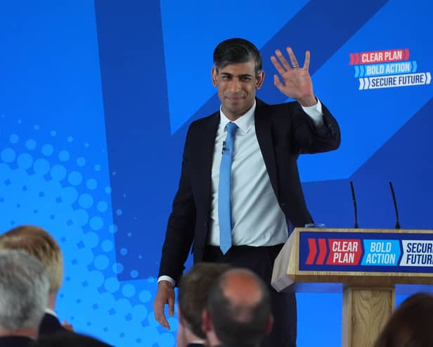 The Conservative manifesto says it will raise defence spending to 2.5 per cent of GDP by cutting civil service spending. Picture: James Manning/PA Wire