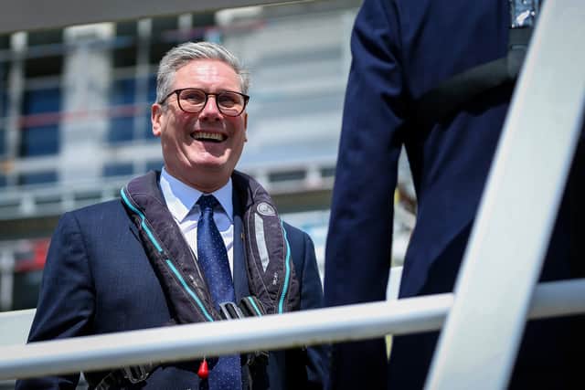 Sir Keir Starmer at Portsmouth Historic Dockyard during Labour's general election campaign. Picture: Chris  Moorhouse (050624-070)