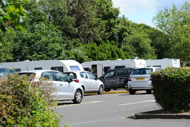 Travellers at Fareham Leisure Centre on Tuesday, June 11, 2024. Picture: Sarah Standing (110624-795)