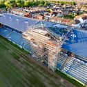 Pompey's work is continuing on the new South Stand TV gantry at Fratton Park. Pic: Marcin Jedrysiak (https://www.marcinjedrysiakphotography.com/)