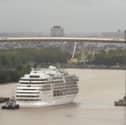 The tourist cruise ship Seven Seas Navigator will be visiting Portsmouth for the first time on June 13 while on a voyage across Western Europe. She appeared in the film After The Sunset in 2004. Pictured is the vessel in Bordeaux, France, on October 1, 2017. Picture: NICOLAS TUCAT/AFP via Getty Images.