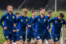 Scotland's Euro 2024 squad training ahead of Friday's group opener against Germany. Picture: FABRICE COFFRINI/AFP via Getty Images