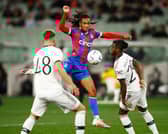 Crystal Palace's Pompey target Jadan Raymond in pre-season action for his side against Manchester United in 2022. Pic: Getty.