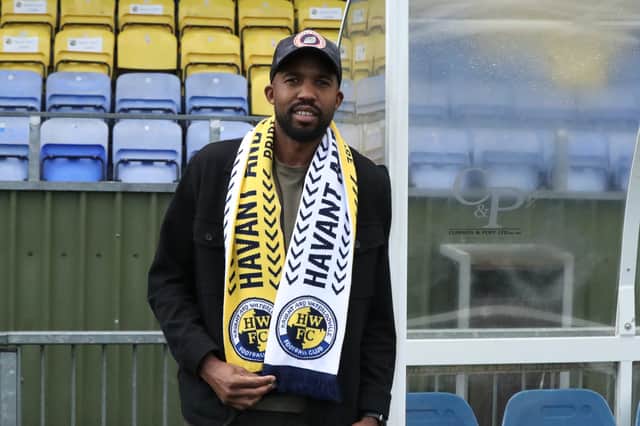 Former Pompey player Nigel Atangana has rejoined the Hawks. Picture: Dave Haines