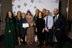 The Paediatric Oncology Team collect their Patient Choice Award in 2023.