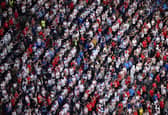 Football fans have been told to behave themselves by Hampshire police during Euro 2024 matches. Pictured are supporters during the FIFA World Cup Qatar 2022 quarter final match between England and France at Al Bayt Stadium, Qatar. Picture: Matthias Hangst/Getty Images.