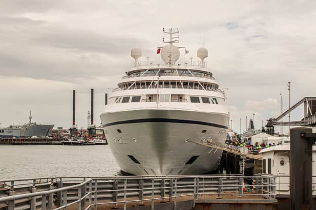 Star Legend, a boutique cruise ship operated by Windstar Cruises, visited Portsmouth Port on Friday 14th June 2024. She is one of three Star-class ships. Picture: Habibur Rahman