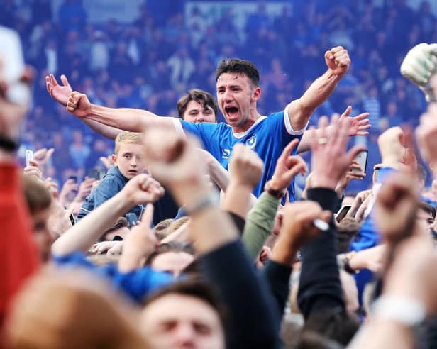 Enda Stevens made 99 appearances in two seasons at Fratton Park after arriving from Aston Villa in June 2015. Picture: Joe Pepler
