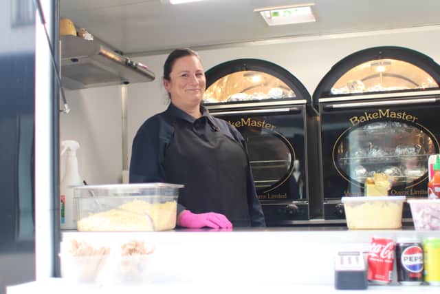 Businesses have been combining forces to clamp down on anti-social behaviour in Portsmouth City Centre, under the Portsmouth Eye radio scheme. Pictured is Vicky Penford, who works at the Jacket Potato Ladies food stand in Commercial Road, Portsmouth.