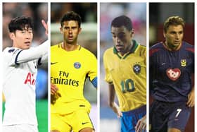 From left to right: Pompey triallists Heung Min Son, Thiago Motta, Denilson, Georgi Kinkladze.