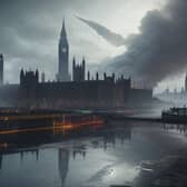 AI predictions show what impact climate change could have on major British cities. Photos via NightCafe