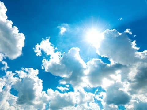 Sunny sky.