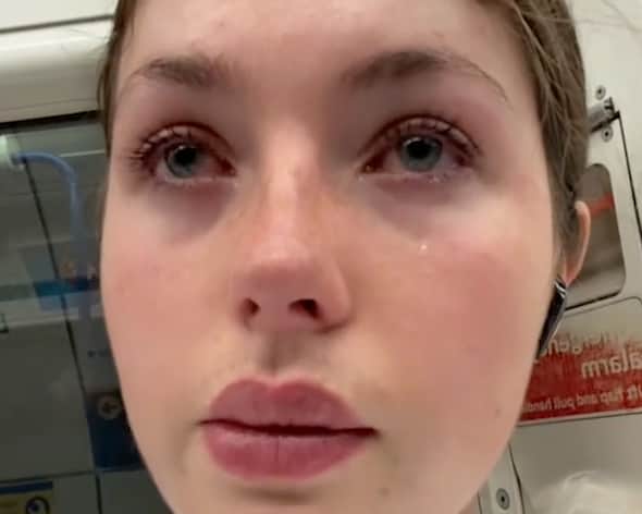 Scarlett Owens, 23, was left in tears after a man kicked and verbally abused her on the Northern Line in London.