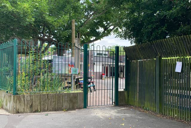 Buckland Adventure Playground is closed off following a fire on site on June 26. Picture: Sarah Standing