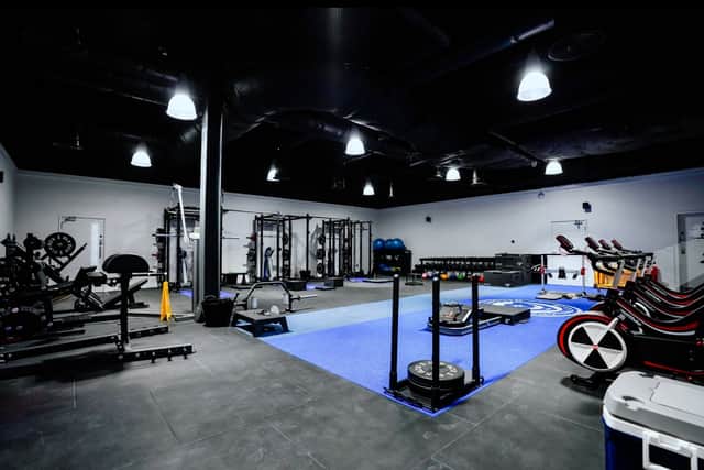 The new and improved gym at Pompey's training base