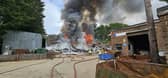 Firefighters from the Portsmouth area and Hampshire have rushed to try and extinguish a blaze at a scrap yard in Buriton, near Petersfield and the A3. Picture: HIWFRS