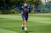 Regan Poole is back in training for Pompey. Habibur Rahman