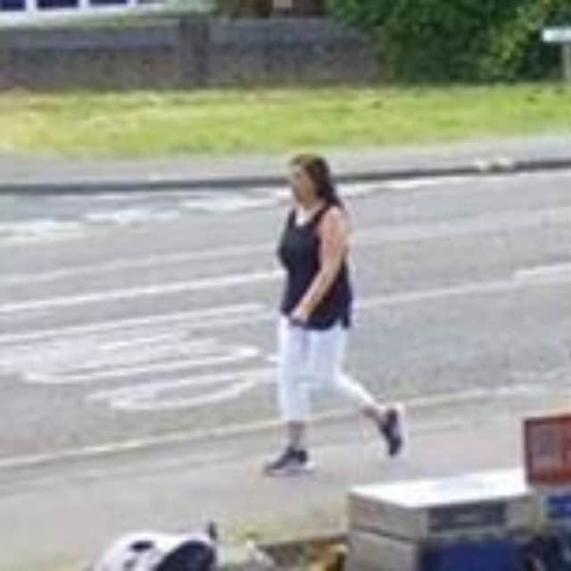 Police are looking for a witness to a fatal collision who may be able to help with their investigation. The woman pictured helped the victim until the doctors arrived.