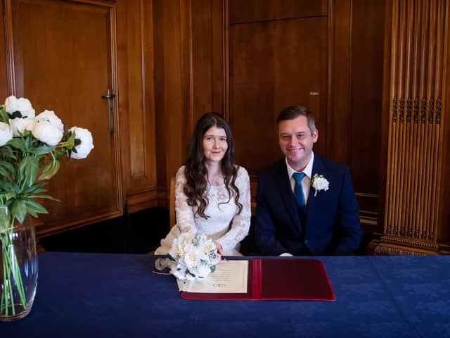 Claire and Ryan Kerry's wedding at Nottingham Registry Office.