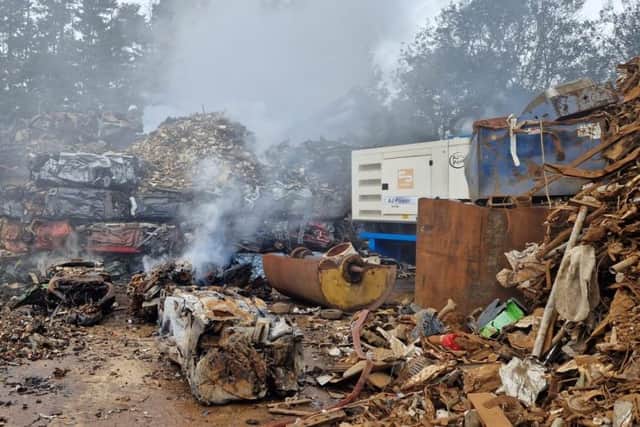 Roads starting to open near A3 following major fire at scrap yard near ...