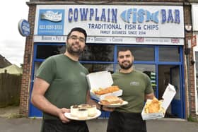 Brothers Ali and Mert Altunatmaz are celebrating 10 years of running Cowplain Fish Bar with their family.

Picture: Sarah Standing (010724-6350)