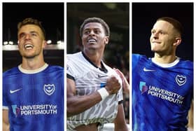 From left to right: the likes of Conor Shaughnessy, Kusini Yengi and Colby Bishop have seen their stock rise for Pompey.