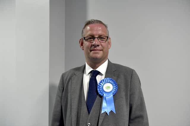 General election taking place at Gosport Leisure Centre on Thursday, July 4, 2024.Pictured is: Robbie Beech, Conservative candidate for the Gosport by-election in Grange and Alver Valley ward. Picture: Sarah Standing (040724-6488)