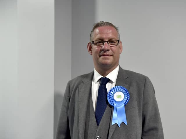 General election taking place at Gosport Leisure Centre on Thursday, July 4, 2024.Pictured is: Robbie Beech, Conservative candidate for the Gosport by-election in Grange and Alver Valley ward. Picture: Sarah Standing (040724-6488)