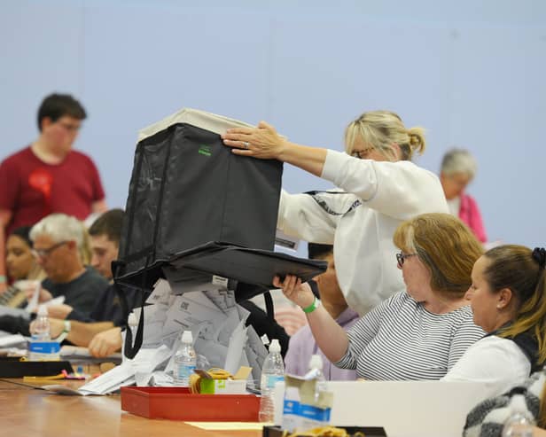 General election taking place at Gosport Leisure Centre on Thursday, July 4, 2024.

Picture: Sarah Standing (040724-1621)