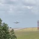 The Jet2 flight abandons its landing at Leeds Bradford Airport.