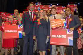 Pictured - Portsmouth turns red as Stephen Morgan and Amanda Martin secure Portsmouth South and Portsmouth North. Photos by Alex Shute