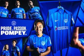 Pompey's new home kit has landed for the 2024-25 campaign. Pic: Portsmouth FC