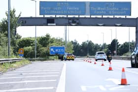 The M275 was closed following the fire in Tipner