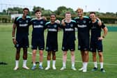 From left to right: Kusini Yengi, Reuben Swann, Sammy Silvera, Terry Devlin, Ryley Towler and Jordan Williams on Pompey's pre-season training camp in Croatia. Pic: Portsmouth FC.