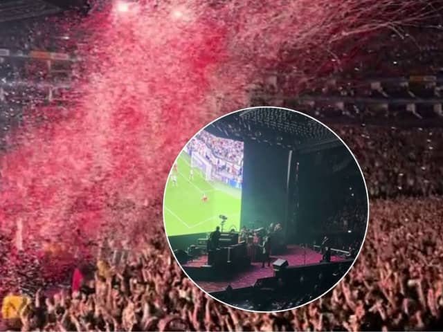  The Killers interrupted their concert to show the final moments of England's victory in the Euro 2024 semi-final. Kerry Heary / SWNS