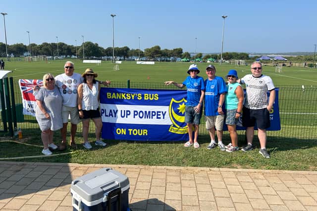 Paul Banks and his regular bus attendees have spent the last week in Medulin, including attending the open training session.