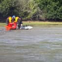 The Gosport Lifeboat Service (GAFIRS) has spent hours rescuing a man who found hismelf stuck in the mud. 
He was successfully rescued and taken safely to shore. 