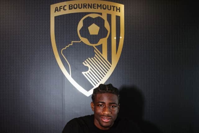 Former Pompey youngster Koby Mottoh joined Bournemouth in July 2024. Picture: Bournemouth FC
