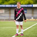 Jacob Lee, 13, organised his own charity football match in aid of Breast Cancer Now. Pictured is Jacob on the field at Westleigh Park. Picture: Jason Brown